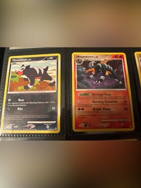 Legends Awakened houndour houndoom Pokémon Card - Black & Orange Artwork